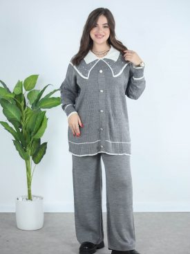 Set Laine Flora Jihen - Gris, Taille 46